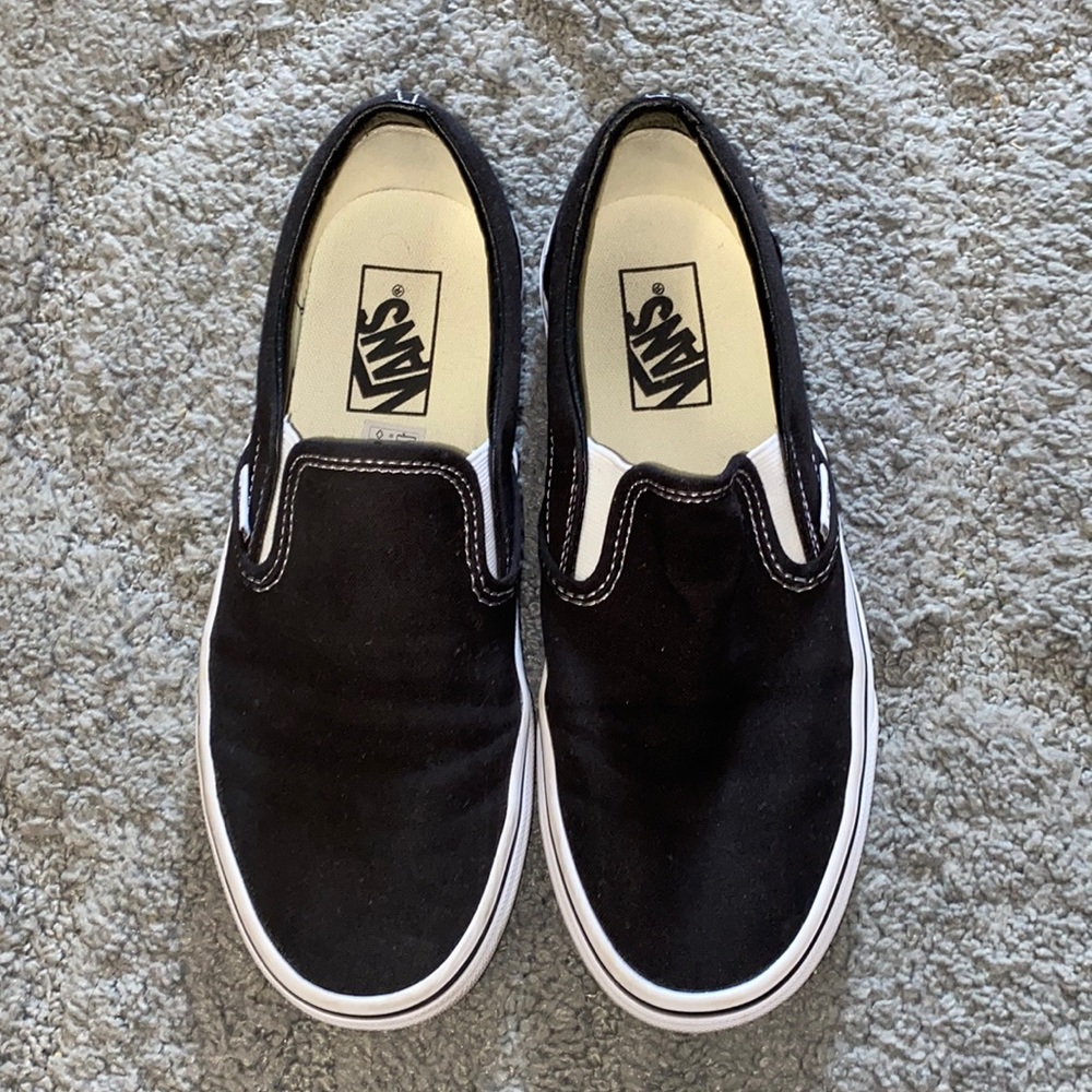 Black slip on vans